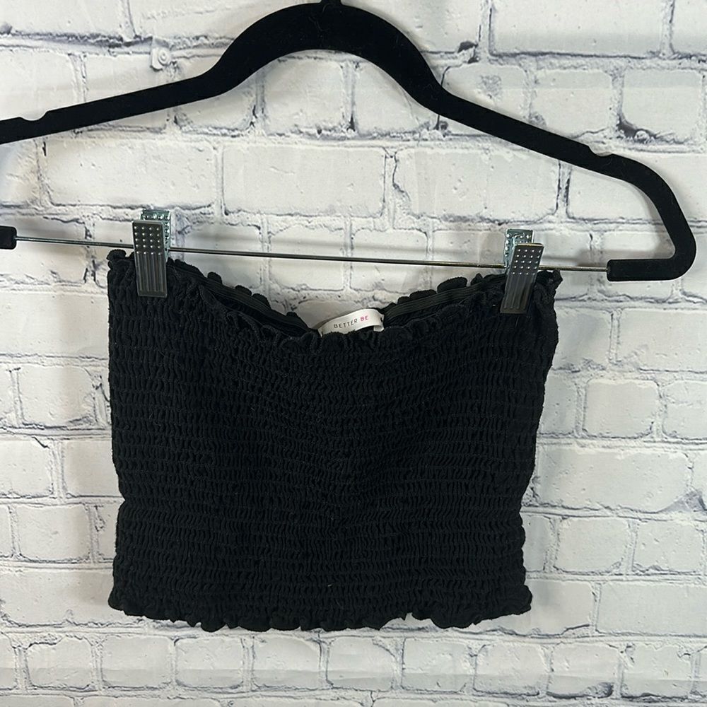 🖤 Better Be Black Stretchy Tube Top - Size Small 🖤